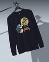Samurai and Bonsai Tree Japanese Ukiyo-e Unisex Long Sleeve Tee 2 - Samurai Original