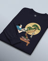 Samurai and Bonsai Tree Japanese Ukiyo-e Unisex Long Sleeve Tee 2 - Samurai Original
