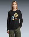 Samurai and Bonsai Tree Japanese Ukiyo-e Unisex Long Sleeve Tee 2 - Samurai Original
