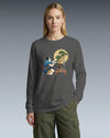 Samurai and Bonsai Tree Japanese Ukiyo-e Unisex Long Sleeve Tee 2 - Samurai Original