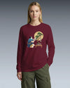 Samurai and Bonsai Tree Japanese Ukiyo-e Unisex Long Sleeve Tee 2 - Samurai Original