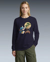 Samurai and Bonsai Tree Japanese Ukiyo-e Unisex Long Sleeve Tee 2 - Samurai Original