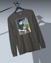 Samurai and Bonsai Tree Ukiyo-e Unisex Long Sleeve Tee