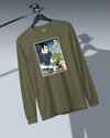 Samurai and Bonsai Tree Ukiyo-e Unisex Long Sleeve Tee