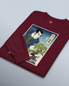 Samurai and Bonsai Tree Ukiyo-e Unisex Long Sleeve Tee