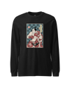 Samurai Boxing Player Sport Ukiyo-e Unisex Long Sleeve Tee Black - Samurai Original