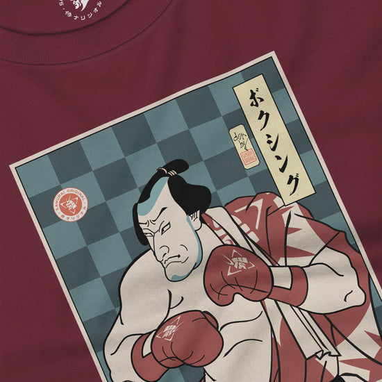 Samurai Boxing Player Sport Ukiyo-e Unisex Long Sleeve Tee - Samurai Original