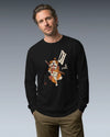 Samurai Bulldog Japanese Ukiyo-e Unisex Long Sleeve Tee 2