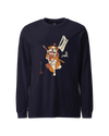 Samurai Bulldog Japanese Ukiyo-e Unisex Long Sleeve Tee 2