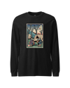 Samurai Camping Weekend Ukiyo-e Unisex Long Sleeve Tee Black - Samurai Original