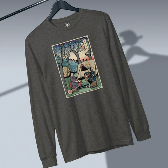 Samurai Camping Weekend Ukiyo-e Unisex Long Sleeve Tee - Samurai Original