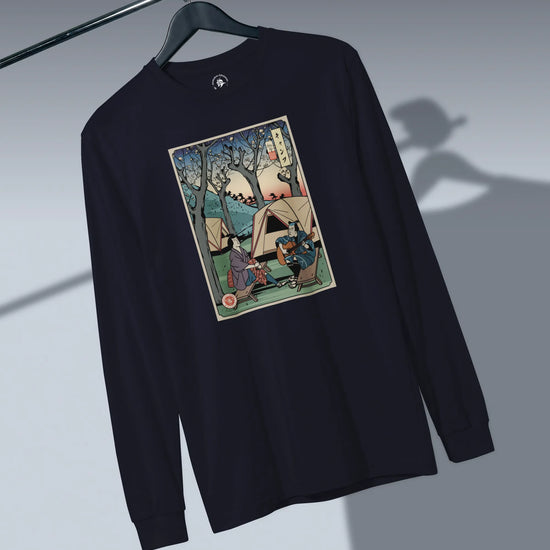 Samurai Camping Weekend Ukiyo-e Unisex Long Sleeve Tee - Samurai Original