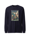 Samurai Camping Weekend Ukiyo-e Unisex Long Sleeve Tee Navy - Samurai Original