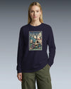 Samurai Camping Weekend Ukiyo-e Unisex Long Sleeve Tee - Samurai Original