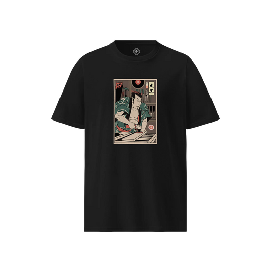 Samurai Carpenter Wood Artisan Ukiyo-e Unisex organic t-shirt No.3
