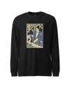 Samurai Carpenter Wood Artisan Ukiyo-e Unisex Long Sleeve Tee Black - Samurai Original