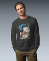 Samurai Cat Love Fish 2 Ukiyo-e Funny Unisex Long Sleeve Tee