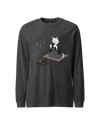 Samurai Cat Tea Time Tee Japanese Ukiyo-e Unisex Long Sleeve Tee