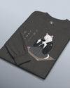 Samurai Cat Tea Time Tee Japanese Ukiyo-e Unisex Long Sleeve Tee