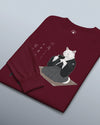 Samurai Cat Tea Time Tee Japanese Ukiyo-e Unisex Long Sleeve Tee
