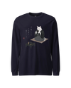 Samurai Cat Tea Time Tee Japanese Ukiyo-e Unisex Long Sleeve Tee