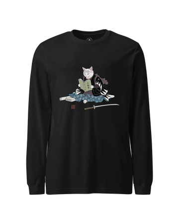Samurai Cat & The Book of Five Rings Unisex Long Sleeve Tee