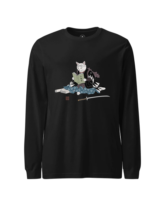 Samurai Cat & The Book of Five Rings Unisex Long Sleeve Tee