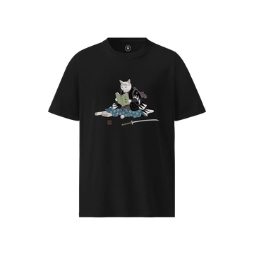 Samurai Cat & The Book of Five Rings Unisex Organic T-shirt