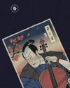 Samurai Cello Player Music Ukiyo-e Unisex Long Sleeve Tee