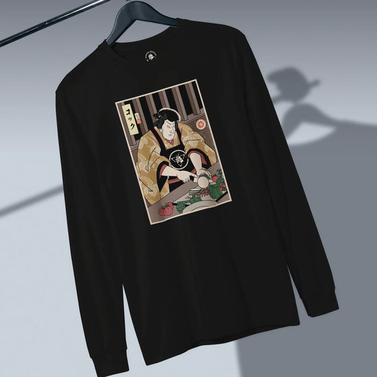 Samurai Chef 2 Cook Dish Ukiyo-e Unisex Long Sleeve Tee - Samurai Original