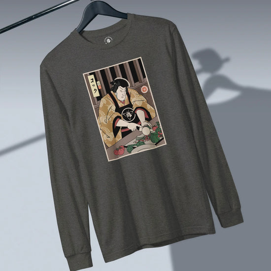 Samurai Chef 2 Cook Dish Ukiyo-e Unisex Long Sleeve Tee - Samurai Original