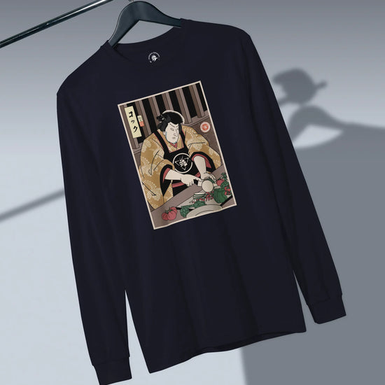 Samurai Chef 2 Cook Dish Ukiyo-e Unisex Long Sleeve Tee - Samurai Original