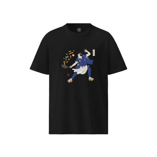 Samurai Chef Japanese Ukiyo-e Unisex organic t-shirt No.4