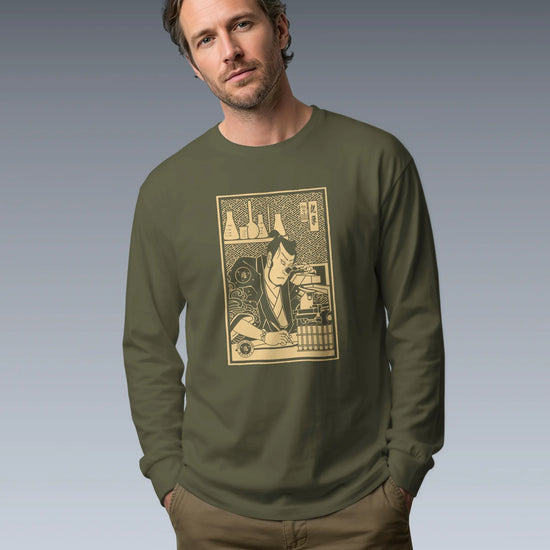 Samurai Chemistry Natural Science Ukiyo-e Unisex Long Sleeve Tee - Samurai Original