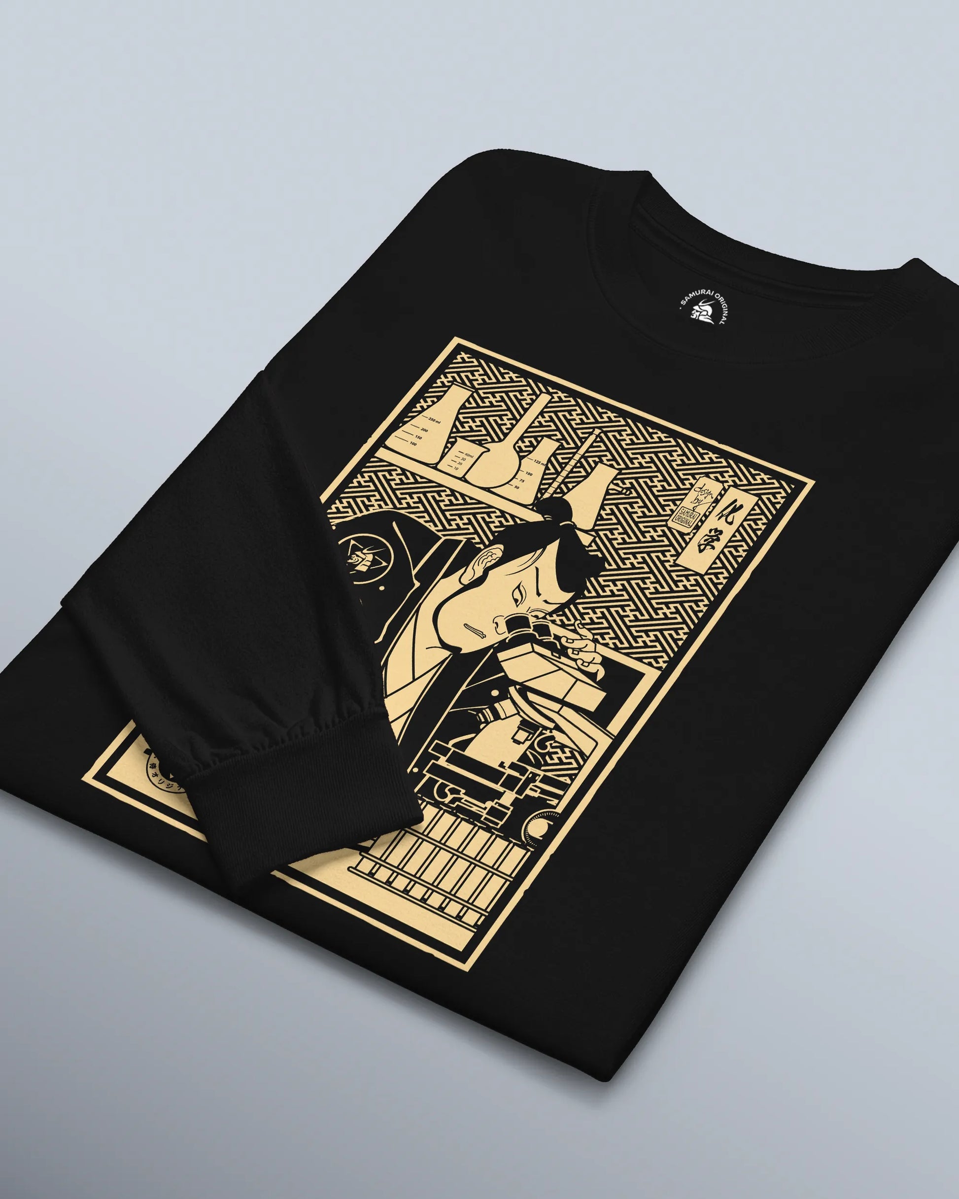 Samurai Chemistry Natural Science Ukiyo-e Unisex Long Sleeve Tee - Samurai Original