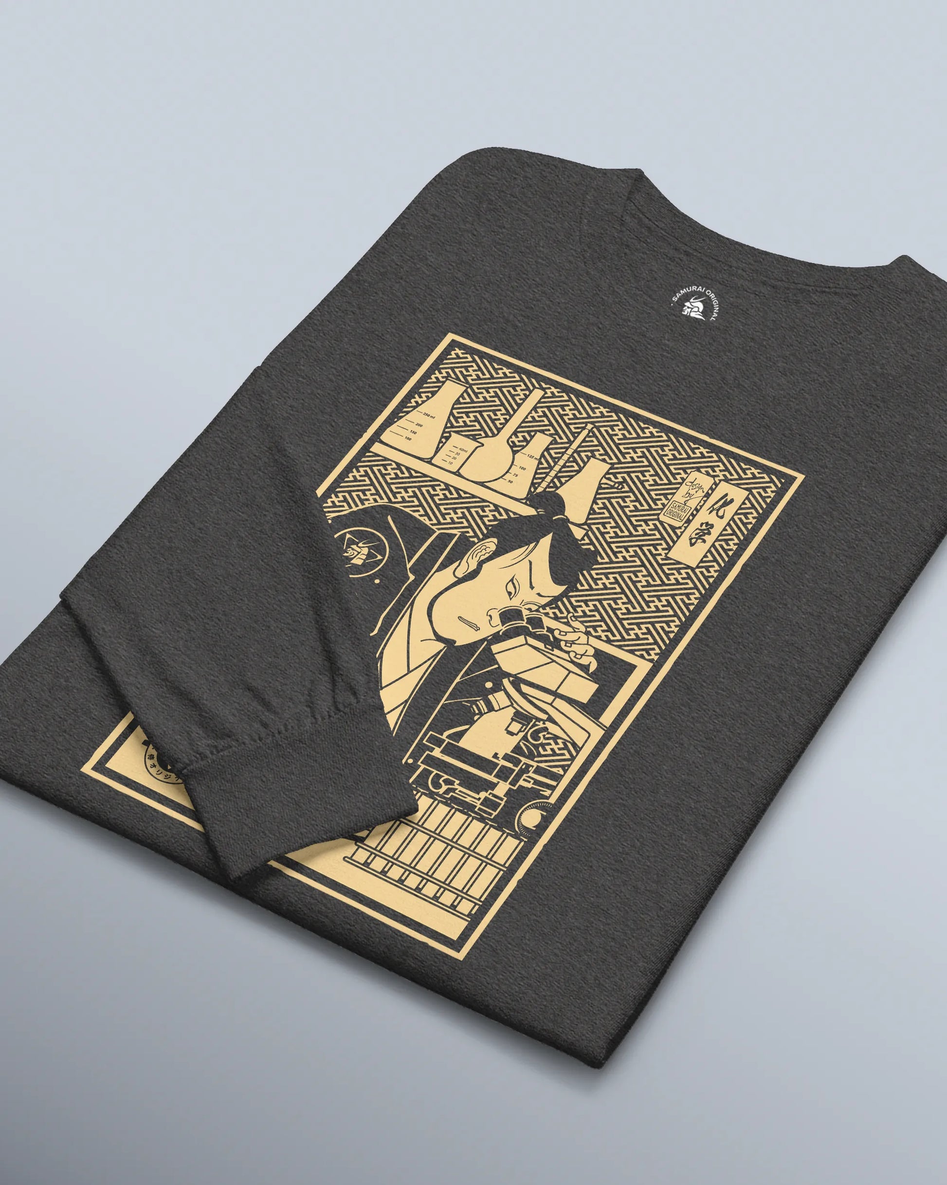Samurai Chemistry Natural Science Ukiyo-e Unisex Long Sleeve Tee - Samurai Original
