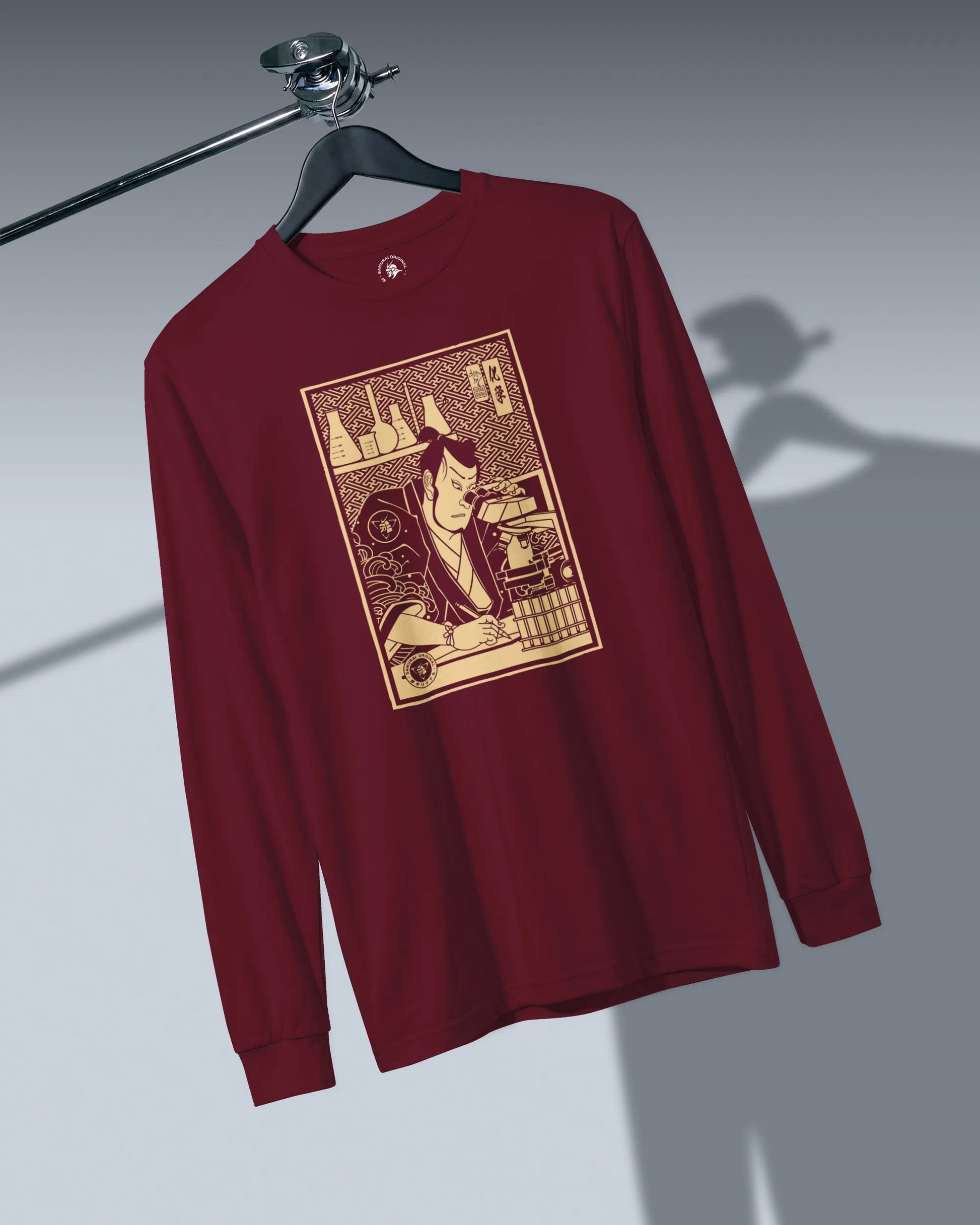 Samurai Chemistry Natural Science Ukiyo-e Unisex Long Sleeve Tee - Samurai Original