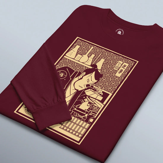 Samurai Chemistry Natural Science Ukiyo-e Unisex Long Sleeve Tee - Samurai Original