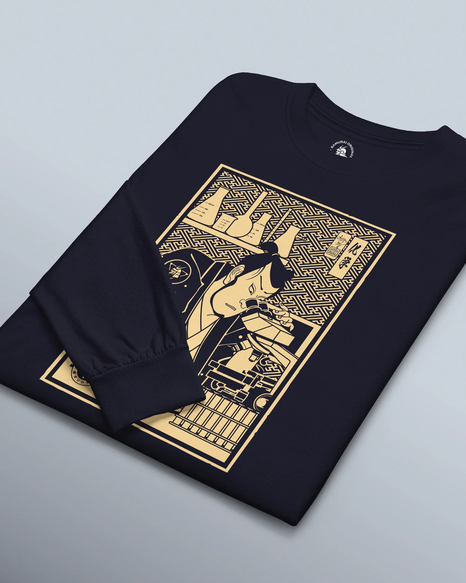 Samurai Chemistry Natural Science Ukiyo-e Unisex Long Sleeve Tee - Samurai Original