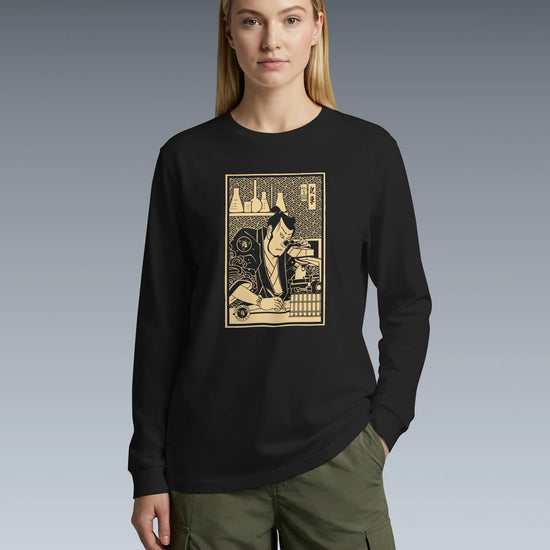 Samurai Chemistry Natural Science Ukiyo-e Unisex Long Sleeve Tee - Samurai Original