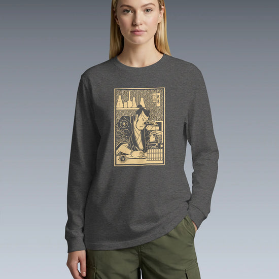 Samurai Chemistry Natural Science Ukiyo-e Unisex Long Sleeve Tee - Samurai Original