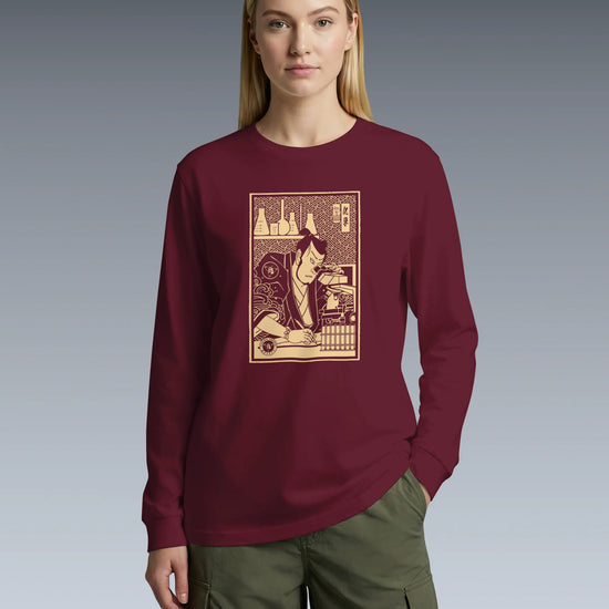 Samurai Chemistry Natural Science Ukiyo-e Unisex Long Sleeve Tee - Samurai Original