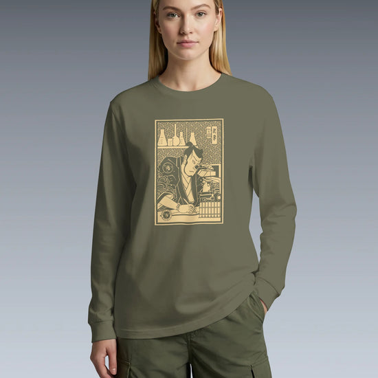 Samurai Chemistry Natural Science Ukiyo-e Unisex Long Sleeve Tee - Samurai Original