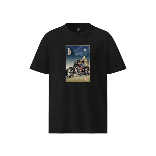 Samurai Chopper Motorcycle Ukiyo-e Unisex organic t-shirt