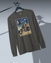 Samurai Chopper Motorcycle Ukiyo-e Unisex Long Sleeve Tee