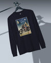 Samurai Chopper Motorcycle Ukiyo-e Unisex Long Sleeve Tee
