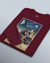 Samurai Chopper Motorcycle Ukiyo-e Unisex Long Sleeve Tee