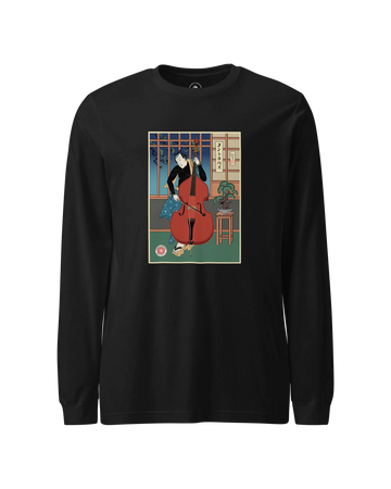 Samurai Contrabass Ukiyo-e  Unisex Long Sleeve Tee