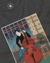 Samurai Contrabass Ukiyo-e  Unisex Long Sleeve Tee