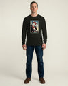 Samurai DJ Music Ukiyo-e Unisex Long Sleeve Tee No.4